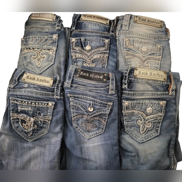 ☆READ.ME☆ Rock Revival Jeans Lot - Picture 9 of 15
